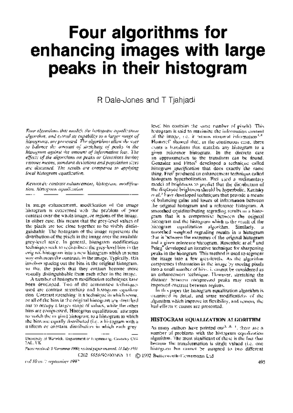 (PDF) Four algorithms for enhancing images with large peaks in their ...