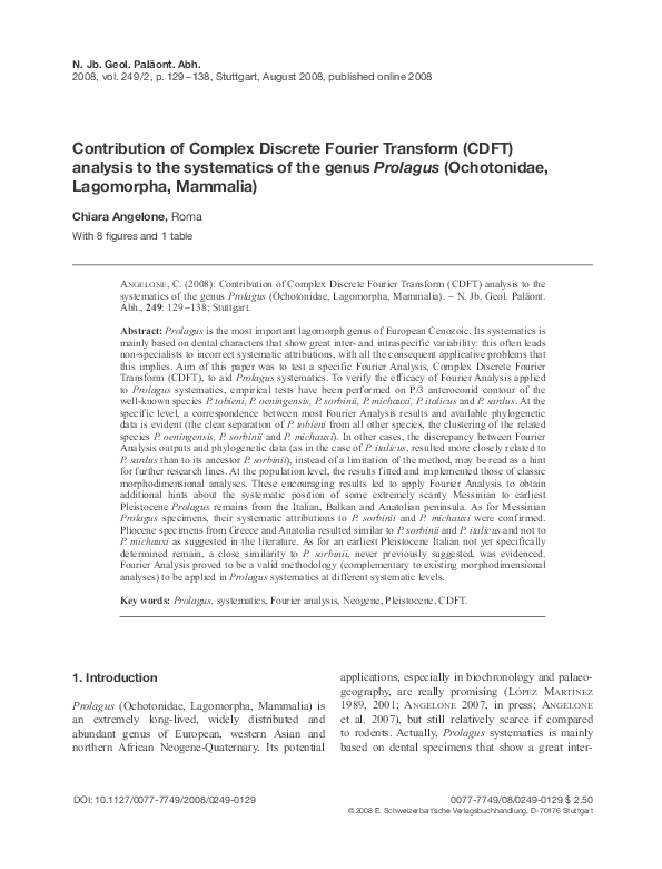 (PDF) Contribution of Complex Discrete Fourier Transform (CDFT ...