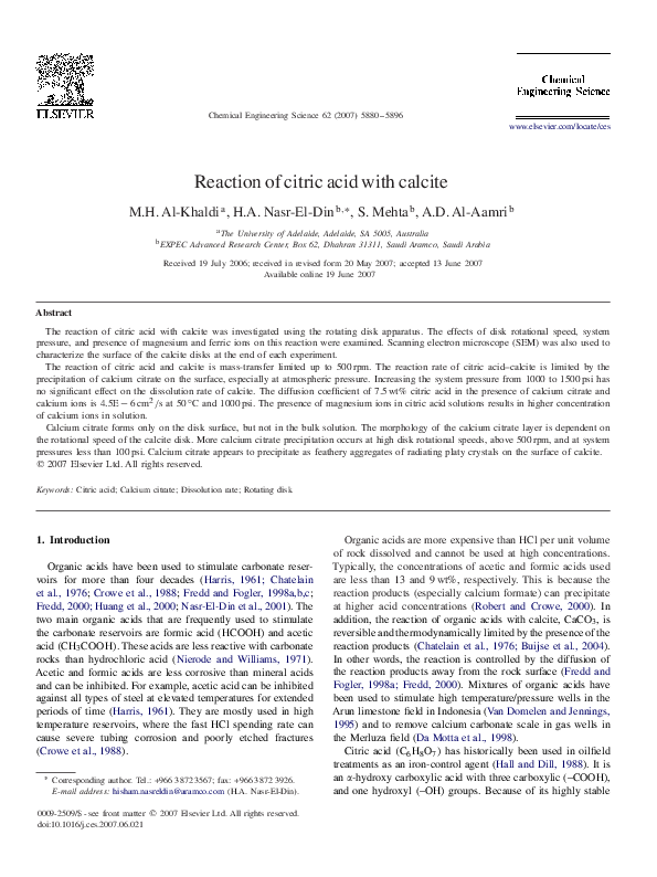 Citric acid properties image