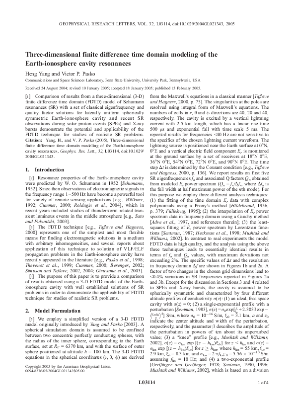 (PDF) Three-dimensional finite difference time domain modeling of the ...