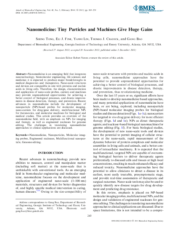 Nanotechnology in medicine benefits picture