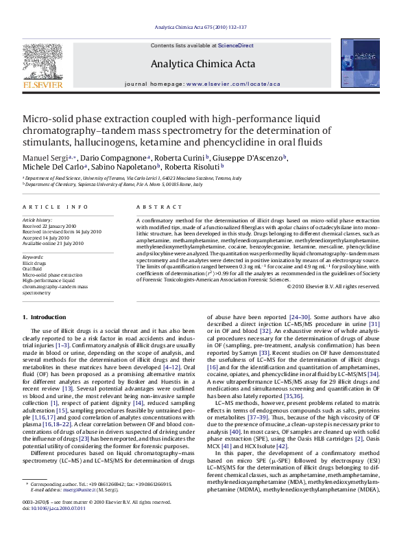 (PDF) Micro-solid phase extraction coupled with high-performance liquid ...