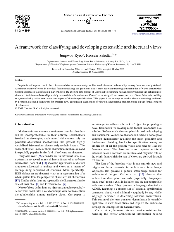 (PDF) A framework for classifying and developing extensible ...