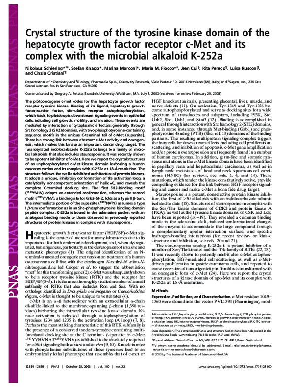 (PDF) Crystal structure of the tyrosine kinase domain of the human ...