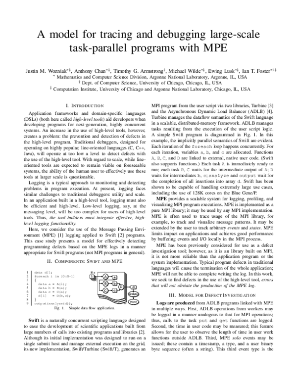 (PDF) A model for tracing and debugging large-scale task-parallel ...