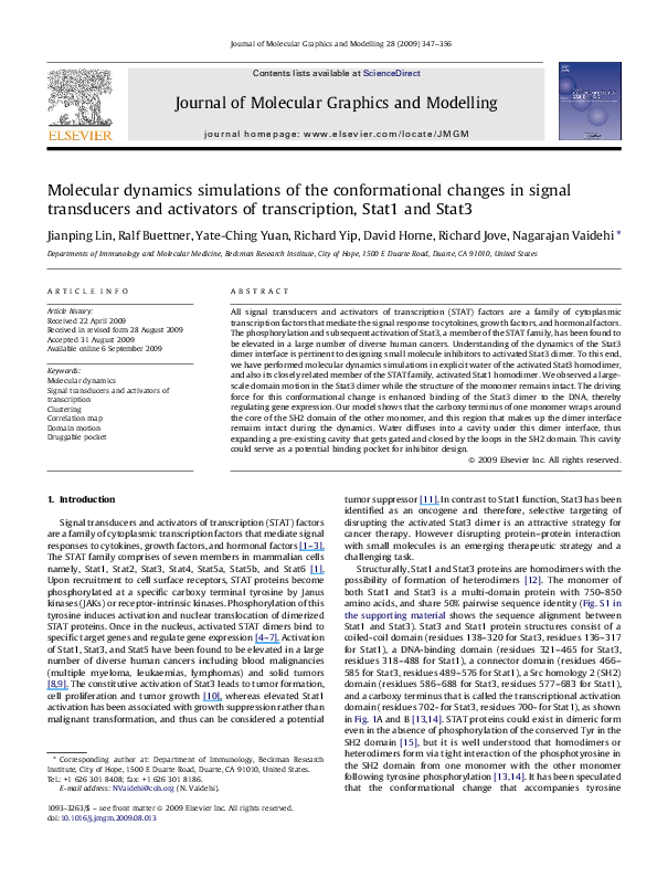 (PDF) Molecular Dynamics Simulations of Conformational Behavior of ...