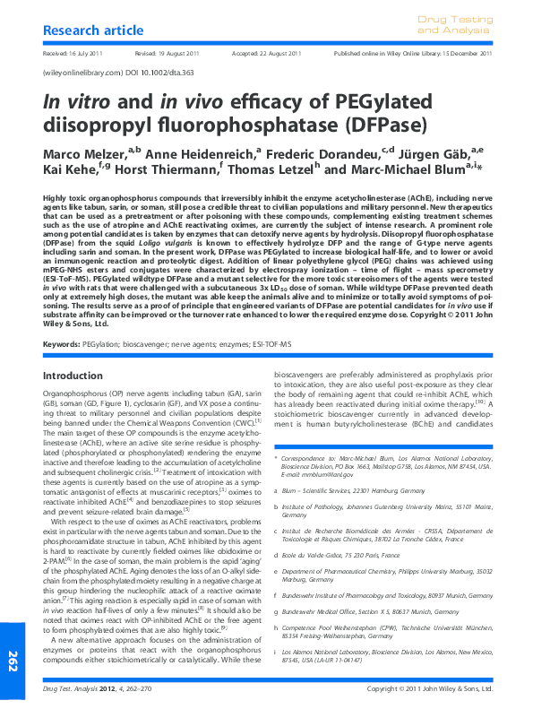 (PDF) In vitro and in vivo efficacy of PEGylated diisopropyl ...