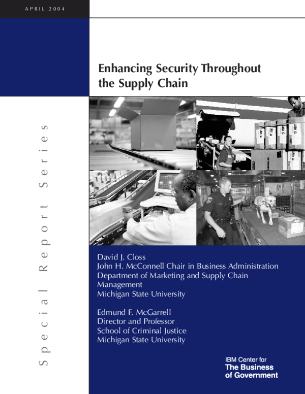 (PDF) Enhancing security throughout the supply chain