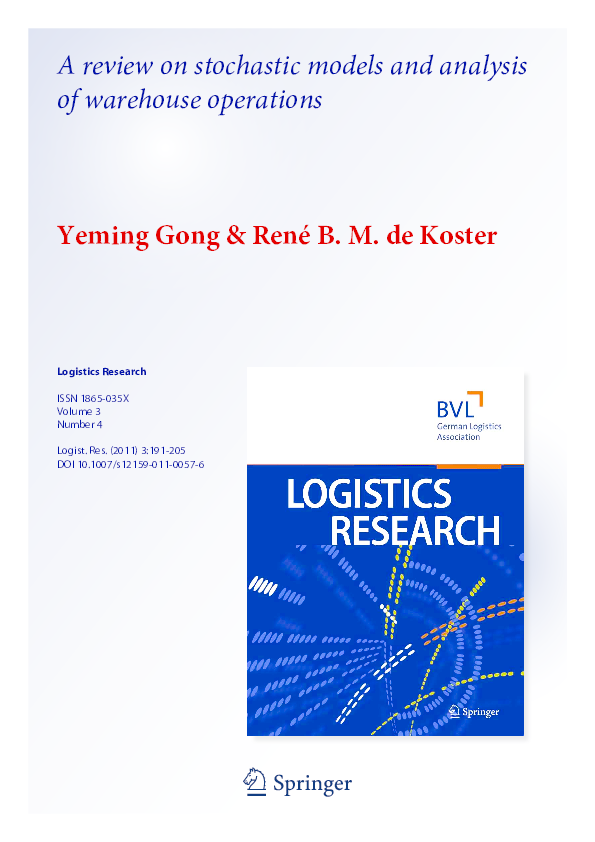 (PDF) A review on stochastic models and analysis of warehouse operations