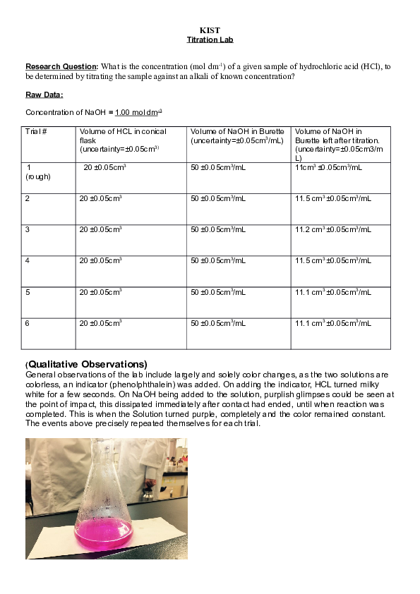(DOC) Titration Lab Atharva Kulkarni Academia.edu