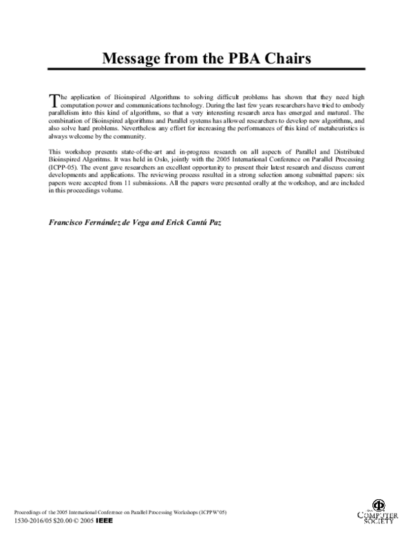 (PDF) Message from the chairs