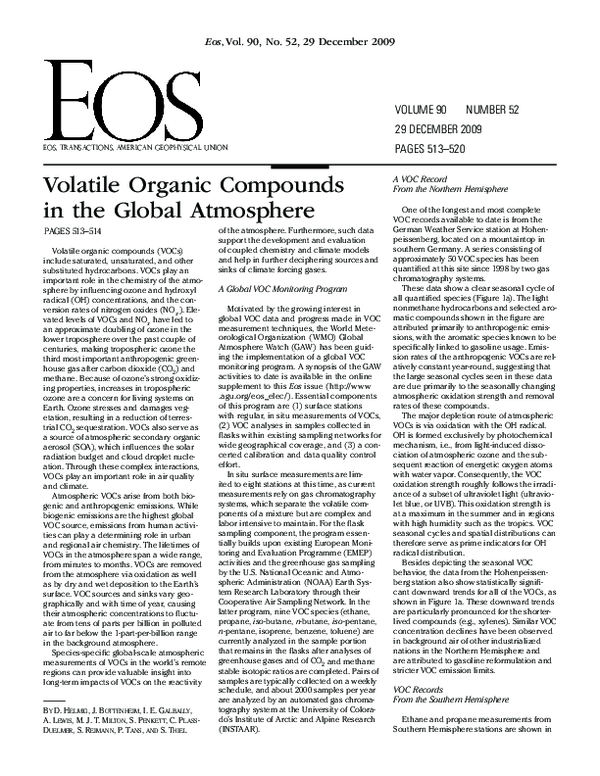 (PDF) Volatile organic compounds in the global atmosphere