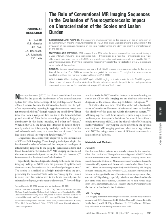(PDF) The Role of Conventional MR Imaging Sequences in the Evaluation ...