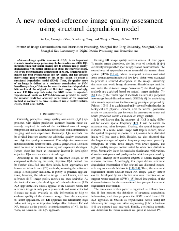(PDF) A new reduced-reference image quality assessment using structural ...