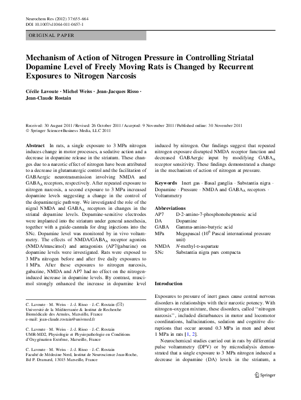 Nitrogen narcosis essays picture