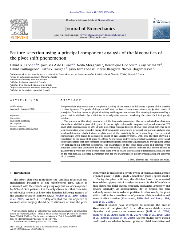 (PDF) Feature selection using principal component analysis