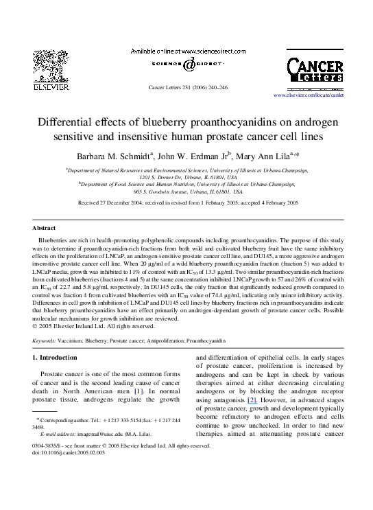 (PDF) Differential effects of blueberry proanthocyanidins on androgen