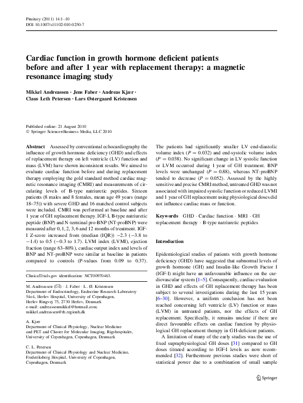 (PDF) Cardiac function in growth hormone deficient patients before and ...