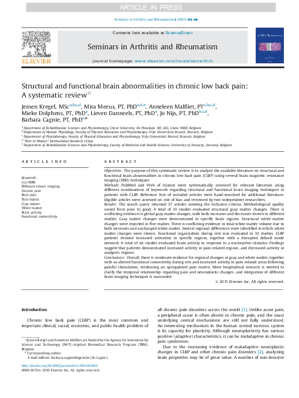 (PDF) Structural and Functional Brain Abnormalities in Schizophrenia