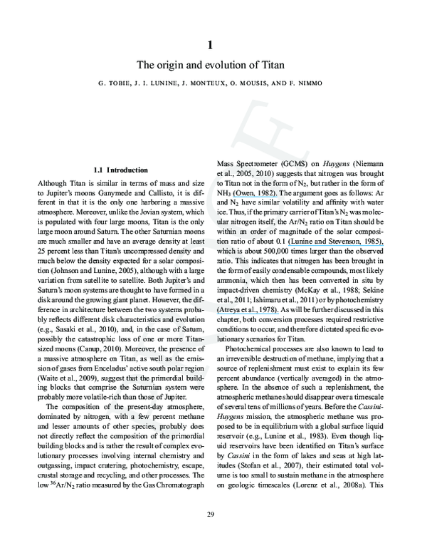 (PDF) The origin and evolution of Titan