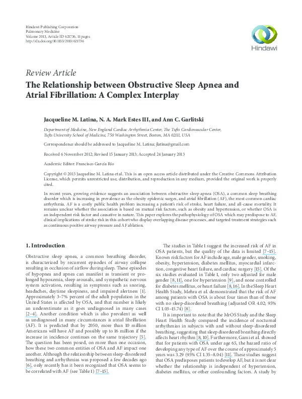 (PDF) The relationship between obstructive sleep apnea, nocturia, and ...