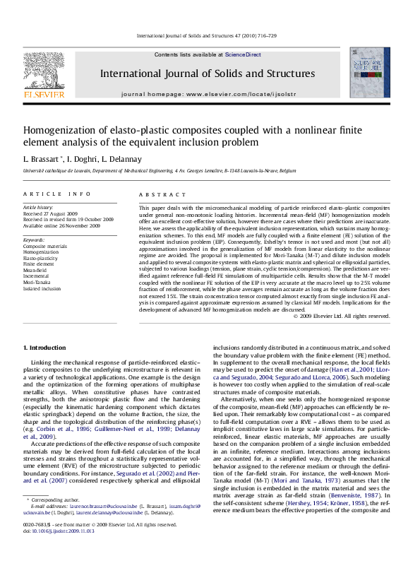 (PDF) Homogenization of elasto-plastic composites coupled with a ...