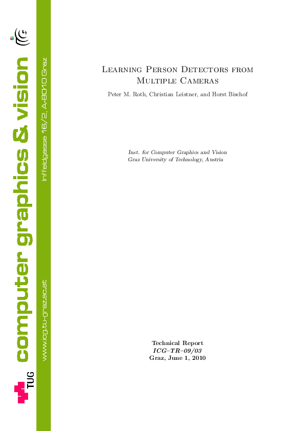 (PDF) Learning Person Detectors from Multiple Cameras