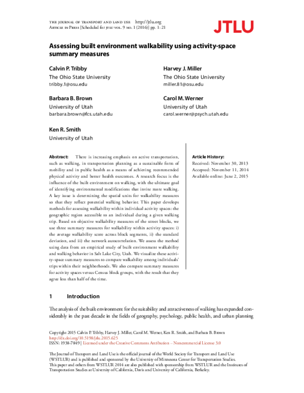(PDF) Assessing built environment walkability using activity-space ...