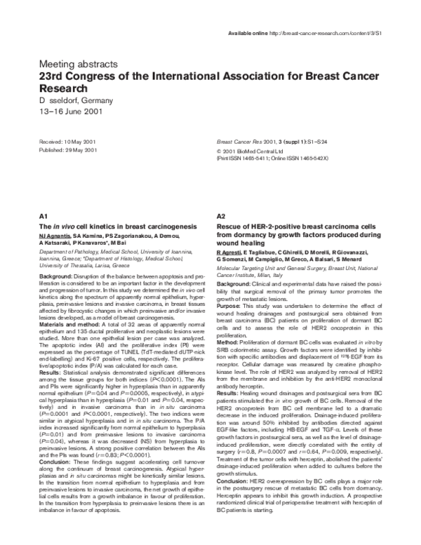 (PDF) CD95 ligand expression mediates immune escape in breast cancer