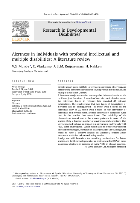 (PDF) Alertness in individuals with profound intellectual and multiple ...