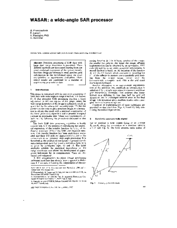 (PDF) WASAR - A wide-angle SAR processor