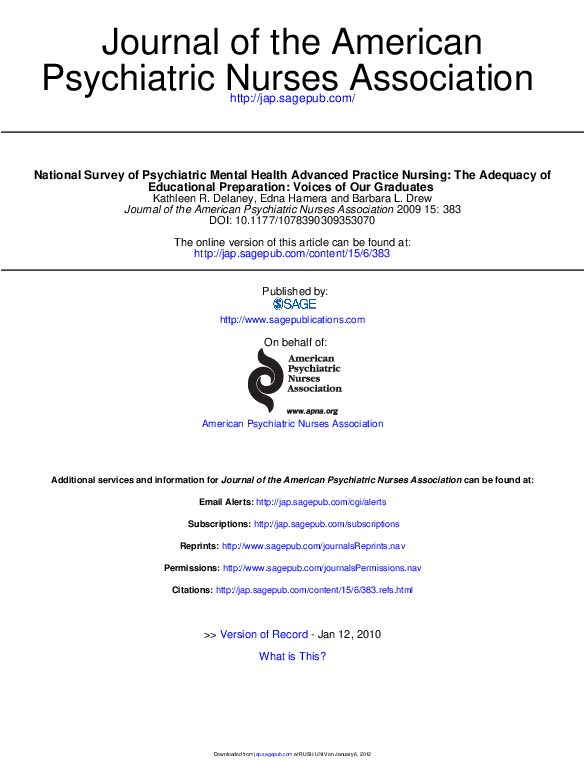 (PDF) National Survey of Psychiatric Mental Health Advanced Practice ...