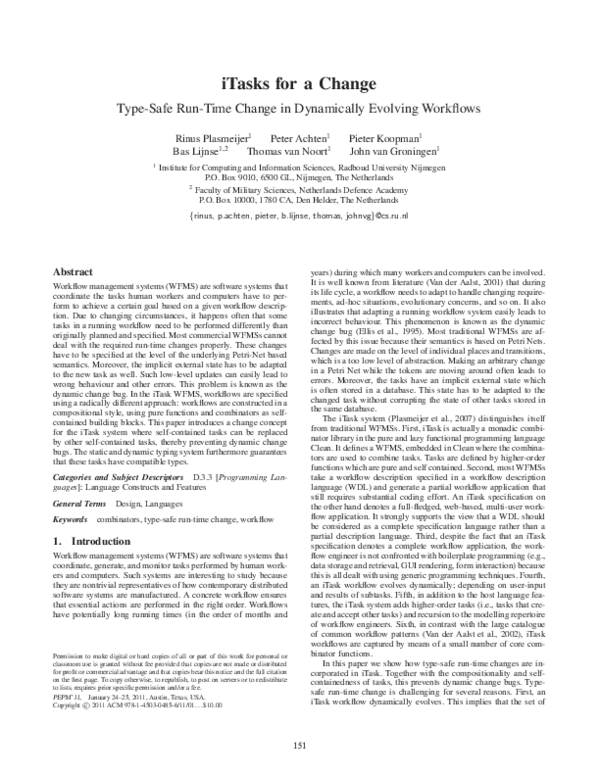(PDF) iTasks for a change