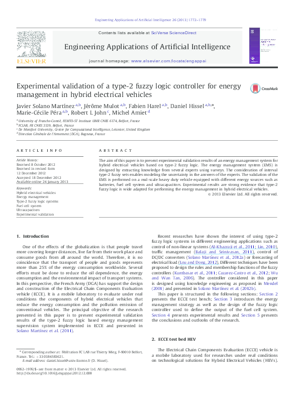 (PDF) Experimental validation of a type-2 fuzzy logic controller for ...