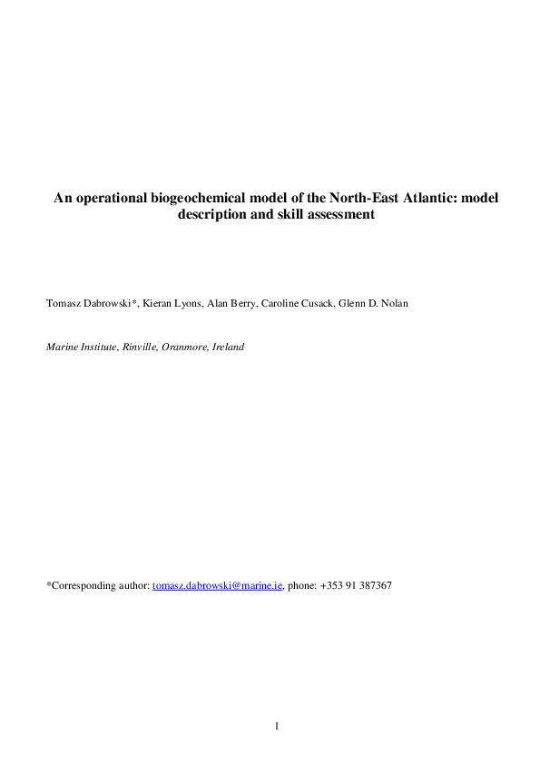 (PDF) An operational biogeochemical model of the North-East Atlantic ...