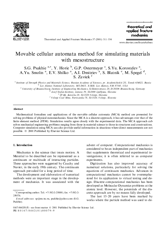 (PDF) Movable cellular automata method for simulating materials with ...