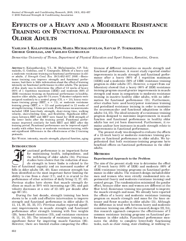 (PDF) EFFECTS OF A HEAVY AND A MODERATE RESISTANCE TRAINING ON ...