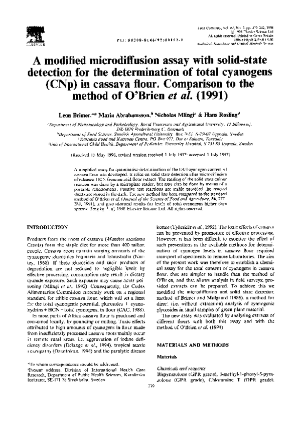 (PDF) A modified microdiffusion assay with solid-state detection for ...