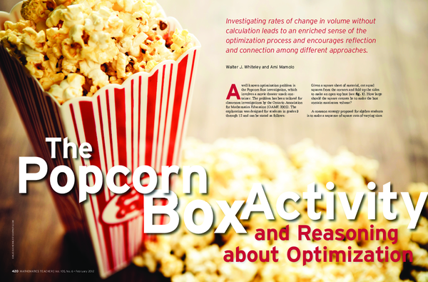 (PDF) The Popcorn Box Activity and Reasoning about Optimization