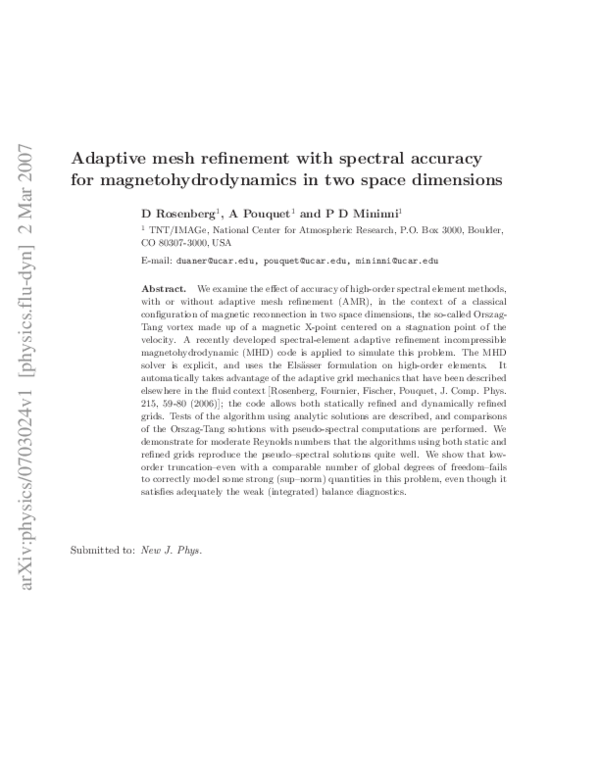 (PDF) Adaptive mesh refinement with spectral accuracy for ...