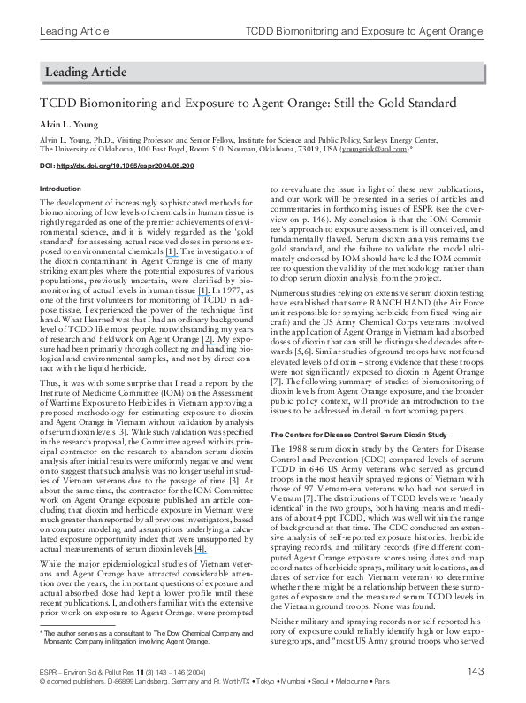 Dioxin pollution essay image