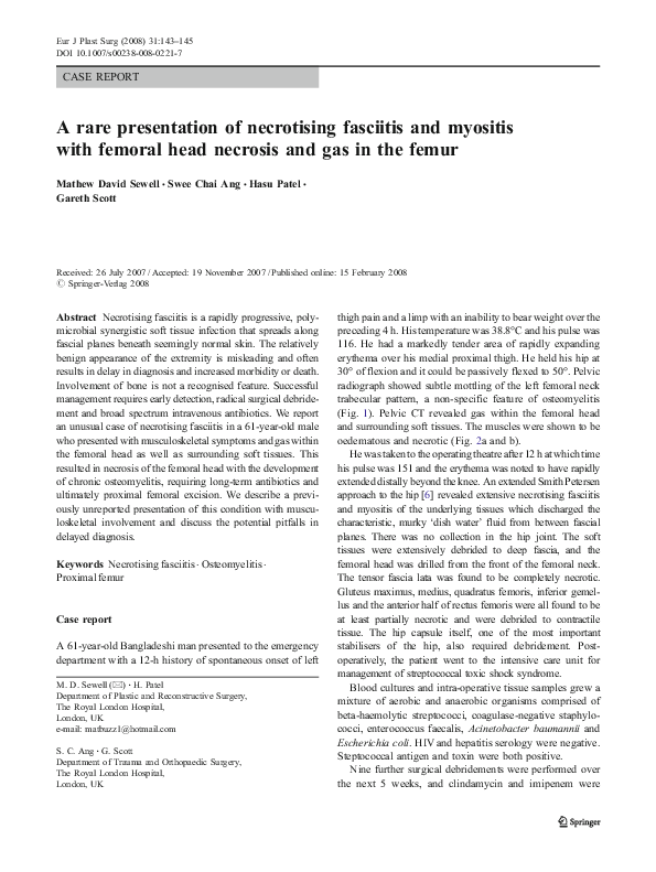 Type 1 vs type 2 necrotizing fasciitis picture