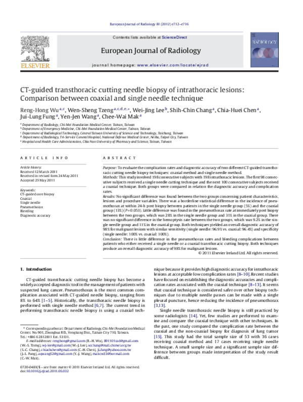 (PDF) CT-guided transthoracic cutting needle biopsy of intrathoracic ...