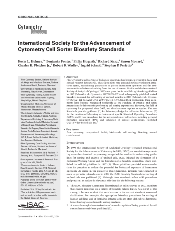 (PDF) International Society for Advancement of Cytometry Data Standards ...