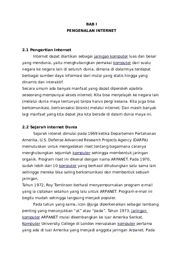 (DOC) APLIKASI INTERNET