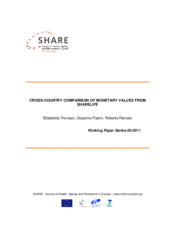 (PDF) Crosscountry comparison of values from SHARELIFE