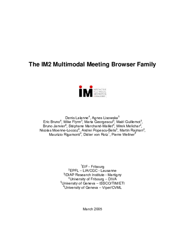 (PDF) The IM2 multimodal meeting browser family