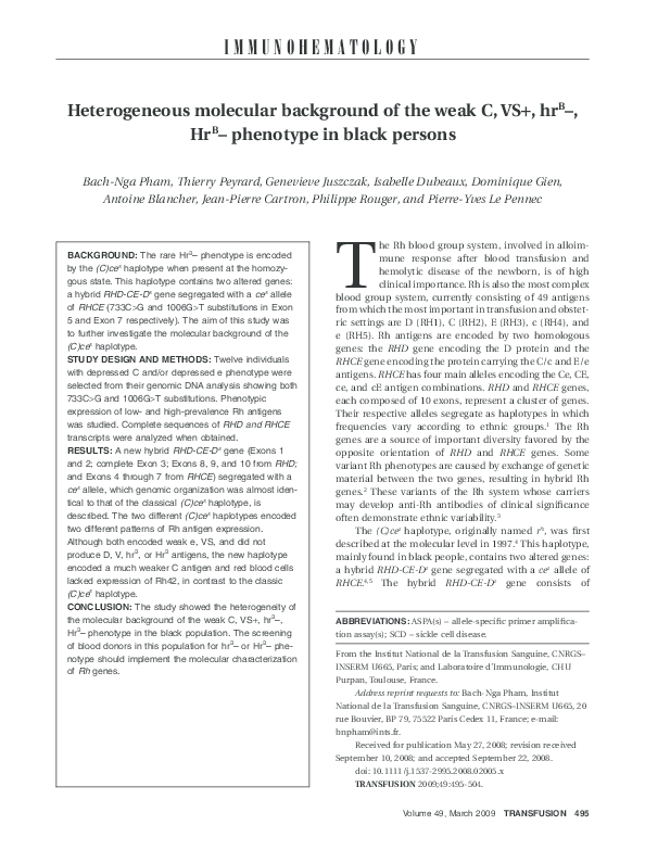 (PDF) Heterogeneous molecular background of the weak C, VS+, hr B -, Hr ...