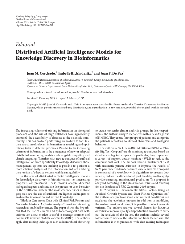 (PDF) Distributed Artificial Intelligence Models for Knowledge ...