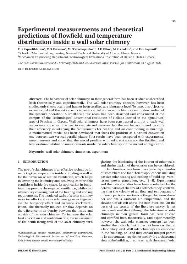(PDF) Experimental measurements and theoretical predictions of the ...